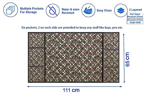Image of Stylista Refridgerator top Cover Suitable for Samsung RT28C3452CU /HL, 236 Liter Fridge, Dimension (WXD) 65x111 CM, Luxury Pattern Yellow