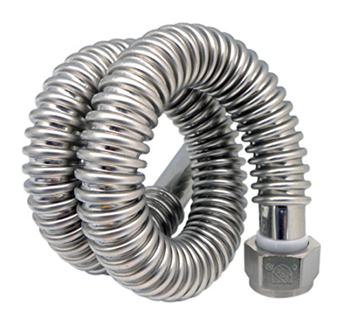 Easyflex EFWC-034-SS-1010-48 Stainless Steel 034 Series Water Heater Connectors, 3/4" FIP x 3/4" FIP, 48", 3/4" ID