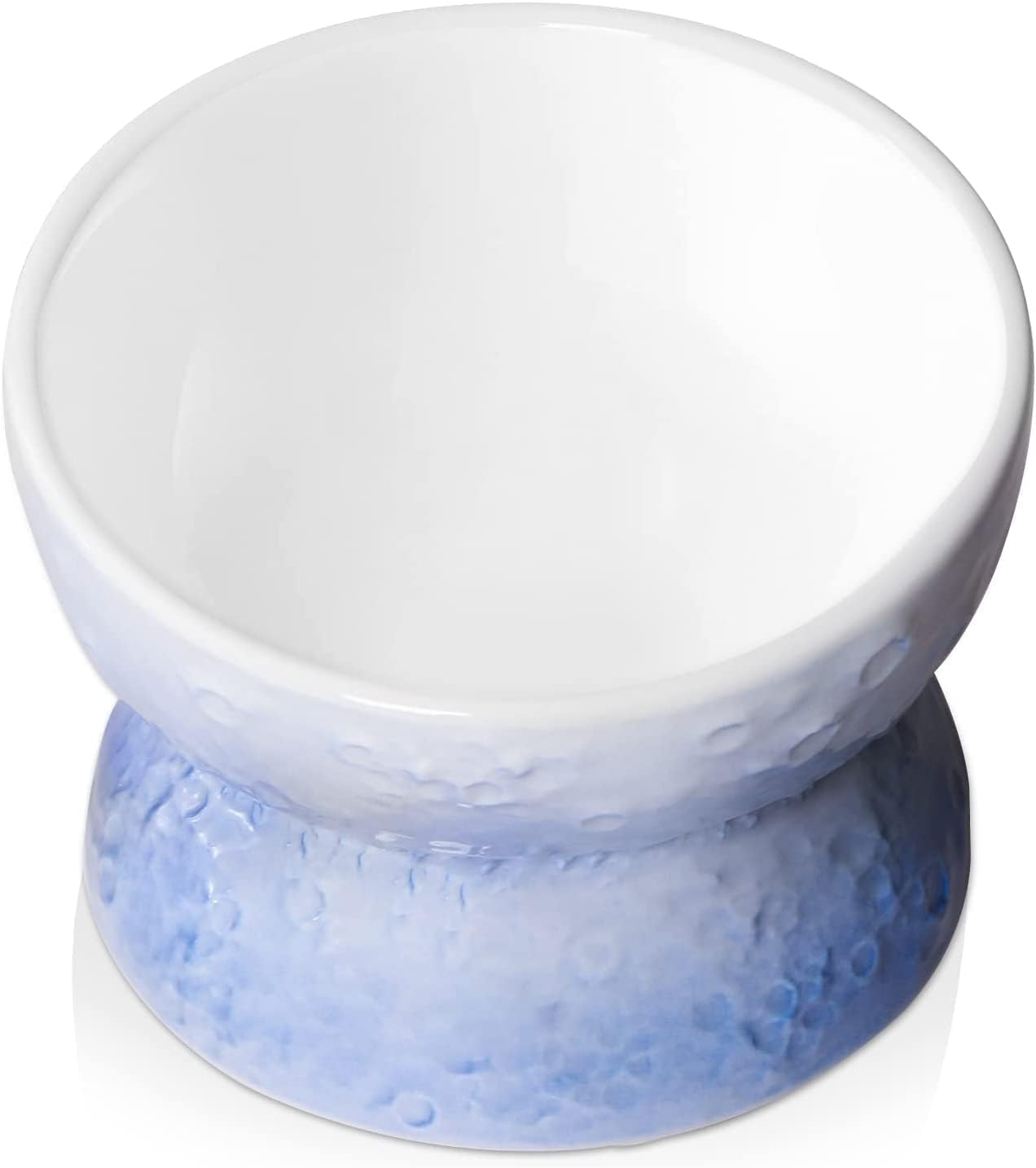 Hasense Raised Cat Food Bowl, Ceramic Elevated Cat Feeder Bowl, Tilt Angle Porcelain Stress Free Feeding Pet Water Dish for Kitten, Anti…