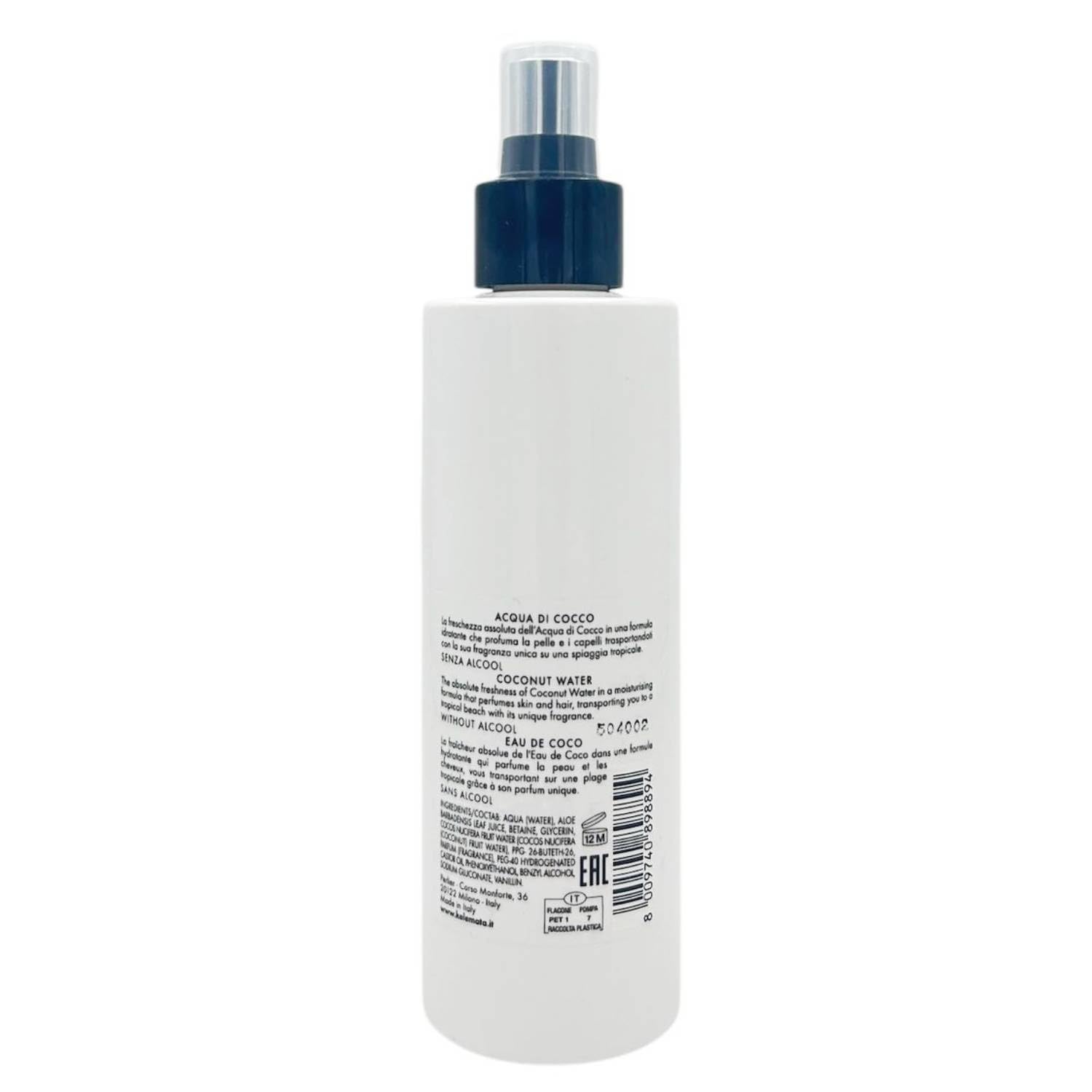 Perlier, Acqua Corpo e Capelli Thai Coco, Idrata e Profuma con la Freschezza dell’Acqua di Cocco, Senza Alcool e Ideale Anche al Sole, un sogno Tropicale per Pelle e Capelli, 200 ml