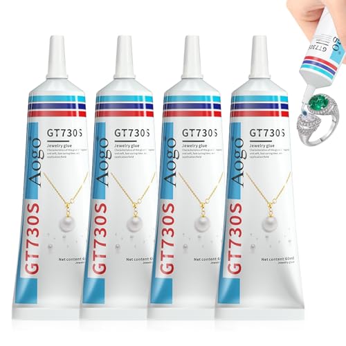 Schmucksteinkleber Schmuckkleber Extra Stark Transparent Punktgenaues Aufkleben Der Schmucksteine Und Perlen Schmuckkleber Wasserfest Für Reparatur Von Schmuck Und DIY 30mlx4