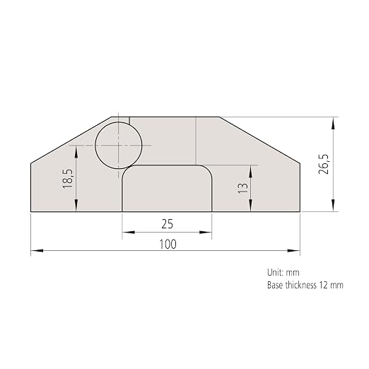 Mitutoyo 050083-10 Depth Base Attachment 75 mm miniatura 2