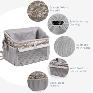 Dog-Bike-Basket-Pet-Bicycle-Carrier-Dog-Car-Seat-with-Safety-Rope-Adjustable-Shoulder-Strap-Portable-Breathable-Bicycle-Basket-Bag-for-Dogs-and-Cats-Up-to-15lbs - Cucciolini Doodles   Dog-Bike-Basket-Pet-Bicycle-Carrier-Dog-Car-Seat-with-Safety-Rope-Adjustable-Shoulder-Strap-Portable-Breathable-Bicycle-Basket-Bag-for-Dogs-and-Cats-Up-to-15lbs