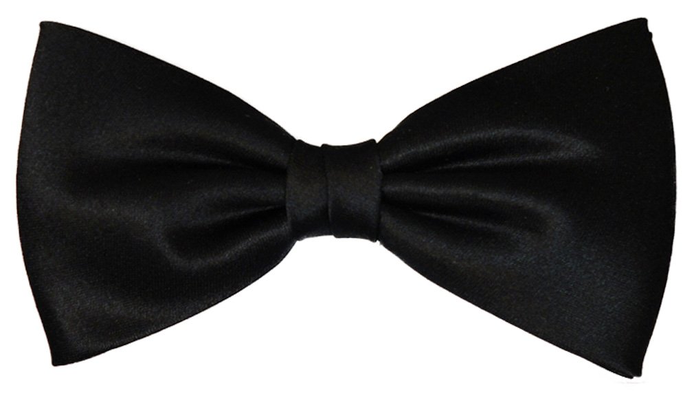 TigerTie papillon di seta - nero uni