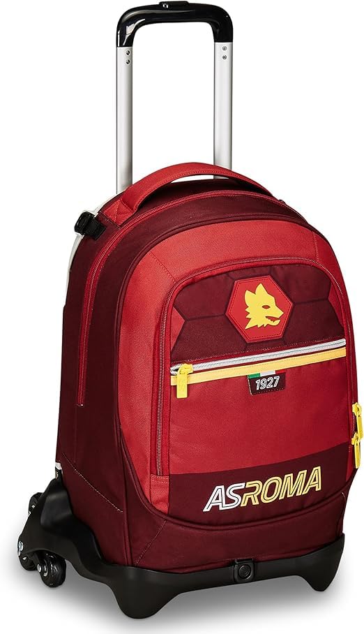 AS Roma Trolley astuccio 3 zip più Gadget scuola omaggio doppio uso zaino trolley