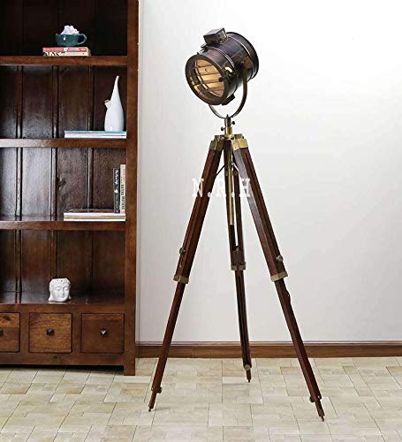 Nautical Replica Hub Vintage Standing lamp Tripod Floor lamp Spotlight Home Decor