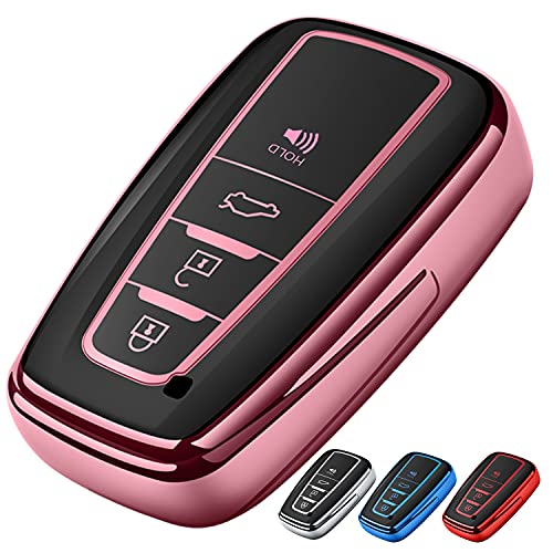 Tukellen for Toyota Key Fob Cover,Special Soft TPU Key Case Cover Protector Compatible with 2019 2020 2021 2022 RAV4 Camry Corolla Avalon C-HR Prius GT86 Highlander (only for Keyless go) Rose Gold Tukellen for Toyota Key Fob Cover,Special Soft TPU Key Case Cover Protector Compatible with 2019 2020 2021 2022 RAV4 Camry Corolla Avalon C-HR Prius GT86 Highlander (only for Keyless go) Rose Gold