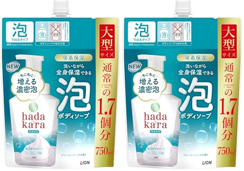 hadakara(�n�_�J��) LION �{�f�B�[�\�[�v �A�^�C�v �N���[�~�[�\�[�v�̍��� �ێ� ������Z���A �l�ߑւ� ��^�T�C�Y 750ml (× 2)