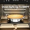 COOKER KING 5QT Stainless Steel Saute Pan with Lid, Hybrid Nonstick Deep Saute Pan, Chicken Fryer, Tri-Ply Clad Even Heat Distribution, Dishwasher-Friendly,Oven Safe to 500°F, Induction Compatible #5