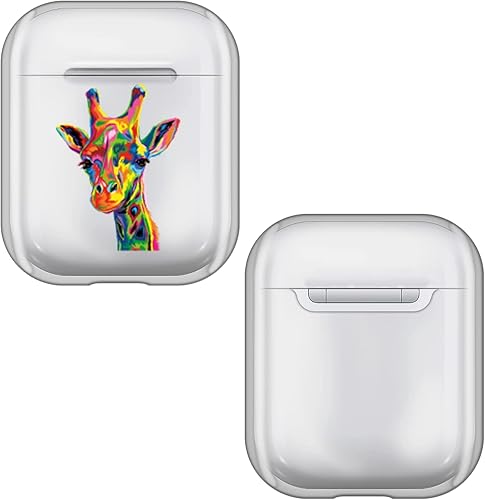Miniatura 9 de Head Case Designs P.D. Moreno con licencia oficial de animales cebra, cubierta de cristal duro transparente compatible con Apple AirPods 1 1ª