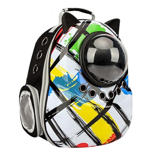 猫キャリーバッグ 猫 キャリー ペット用キャリーバッグ 大容量 耐荷重7Kg 宇宙船 カプセル 軽量 小型犬用 ドライブ キャンピング 加工 お出かけに便利 旅行 通院 災害 避難用 (G)
