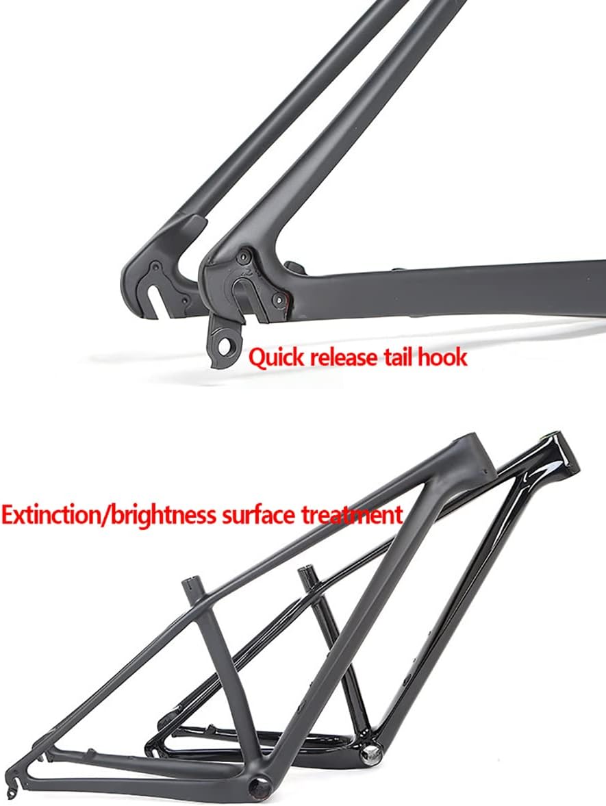 Carbon Fiber Mountain Bike Frame 27.5 Inch Bright XC Off-Road Grade Mountain Bike Frame,Extinction (Extinction)