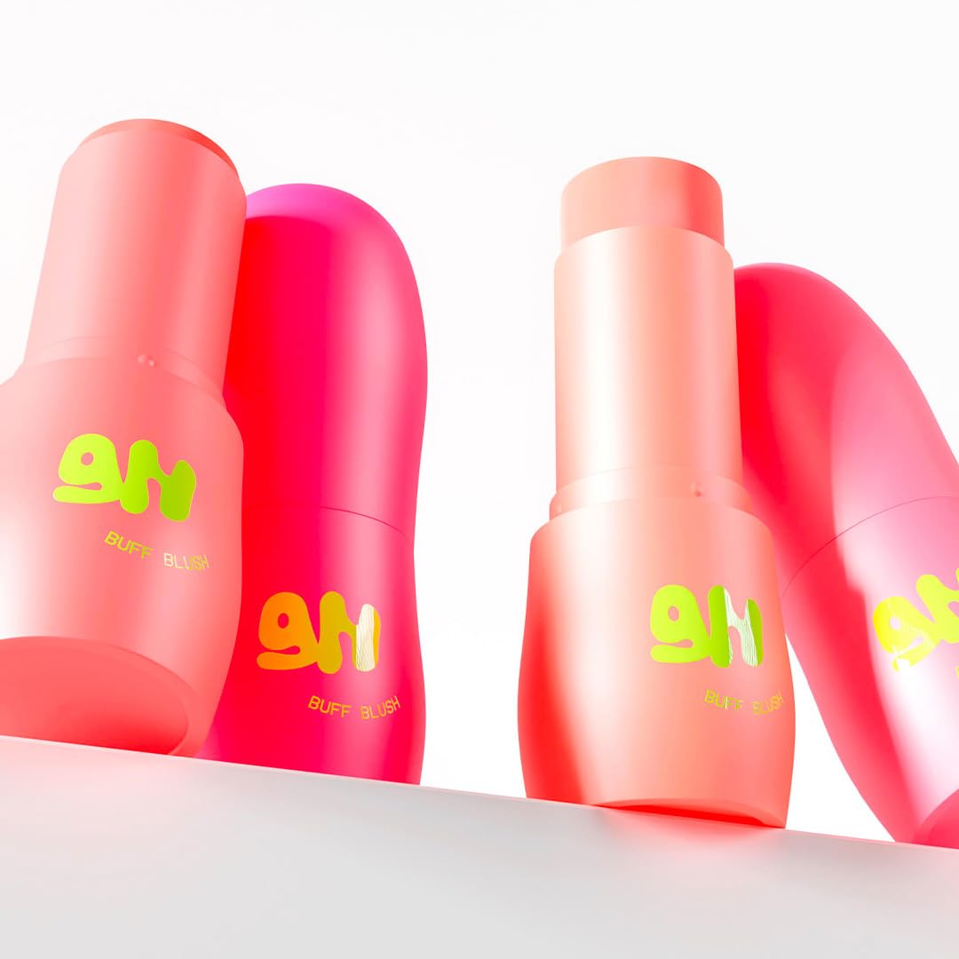 Glow Hub Buff Blush Glo Up Colour Stick with Niacinamide and Hyaluronic Acid - Hot Flush 5g, Fuchsia, 5 g (Pack of 1) - Image 4