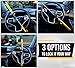 Ultra Secure Car Steering Wheel Lock, No Scratch Dual Locking Hooks, Anti Theft Car Device Wheel Locks for Cars with Adjustable Size, Strong Metal Bars, Anti-Pick Car Lock (Y Shape)