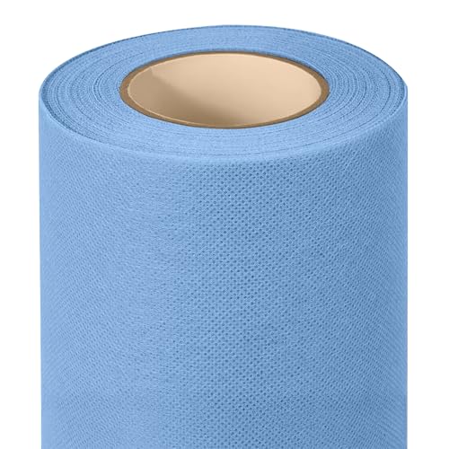 Maxi Products - Rollo de Mantel TNT Sin Precorte - 1,2 x 5 m - Tejido no Tejido Spunbond (TNT) - Desechable con Efecto Tela - Resistente a Líquidos - Catering - Impermeable (Azul Pastel)
