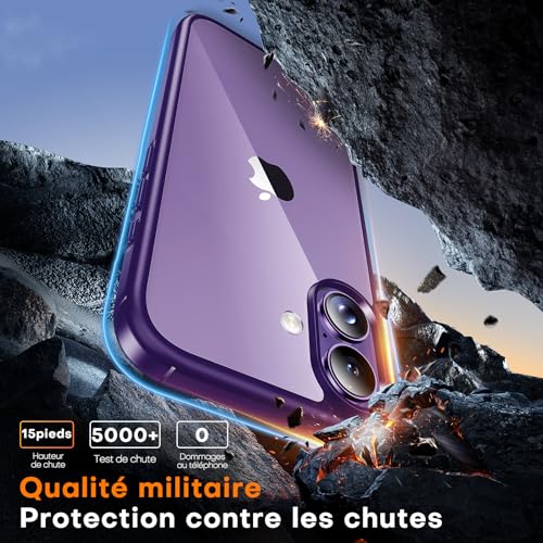 Coque iPhone 17 TAURI violette anti-rayures antichoc - 8