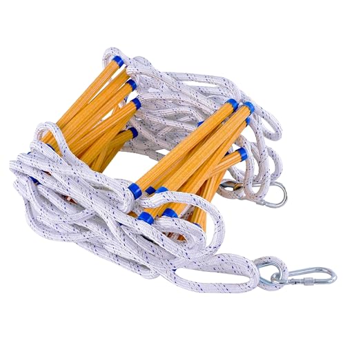 Fire Escape Rope Ladder 8ft Flame Resistant Safety