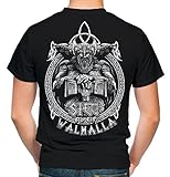 t-shirt da uomo e da uomo vittoria o walhalla | regalo di odin vichingo valhalla | m1 fb, nero , m