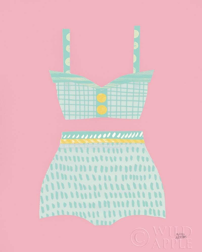 Posterazzi PDX61154SMALL Bathing Beauties IV Pastel Melissa Averinos Poster Print, 18 x 24, Multicolor