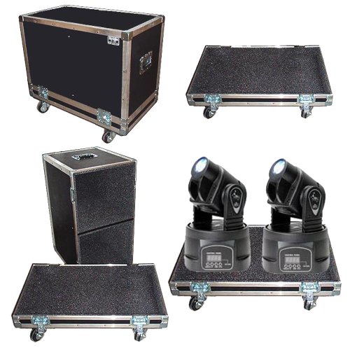 Lighting ATA 2 in 1 Case 1/4 Ply Medium Duty Tray Style for American Dj Accu Spot Pro Moving Head