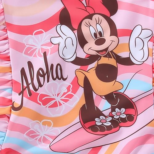Disney Minnie Mouse Girls UPF 50+ One Piece Bathing Suit for Toddler and Big Kids3