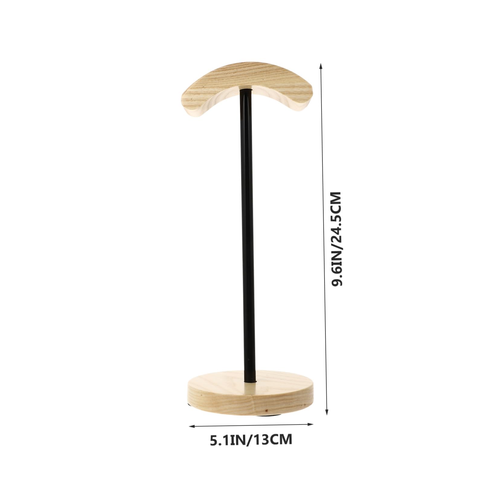 Supporto per Cuffie Base Stabile Antiscivolo da Scrivania in Metallo e Legno Display e Riordino per Casa e Negozio