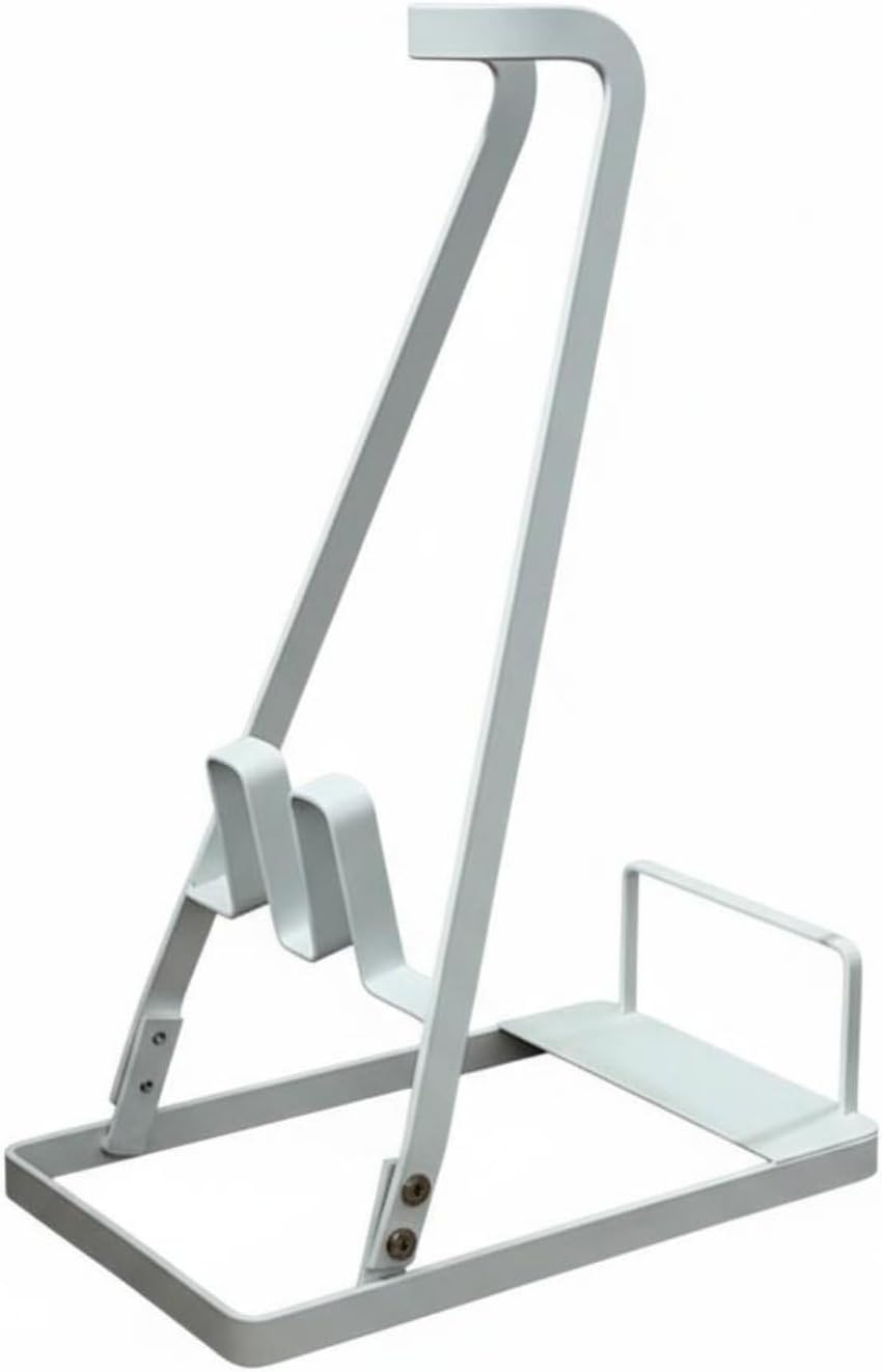 Vacuum Cleaner Shelf Cordless Vacuum Stand Organizer Holder Rack Carbon Steel Freestanding Storage No Holes Installation Space Saving Suitable for home storage laundry room room , White , Upgraded