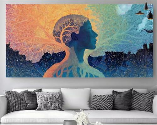 Diamond painting adulte arbre de vie pour décorer le salon avec élégance