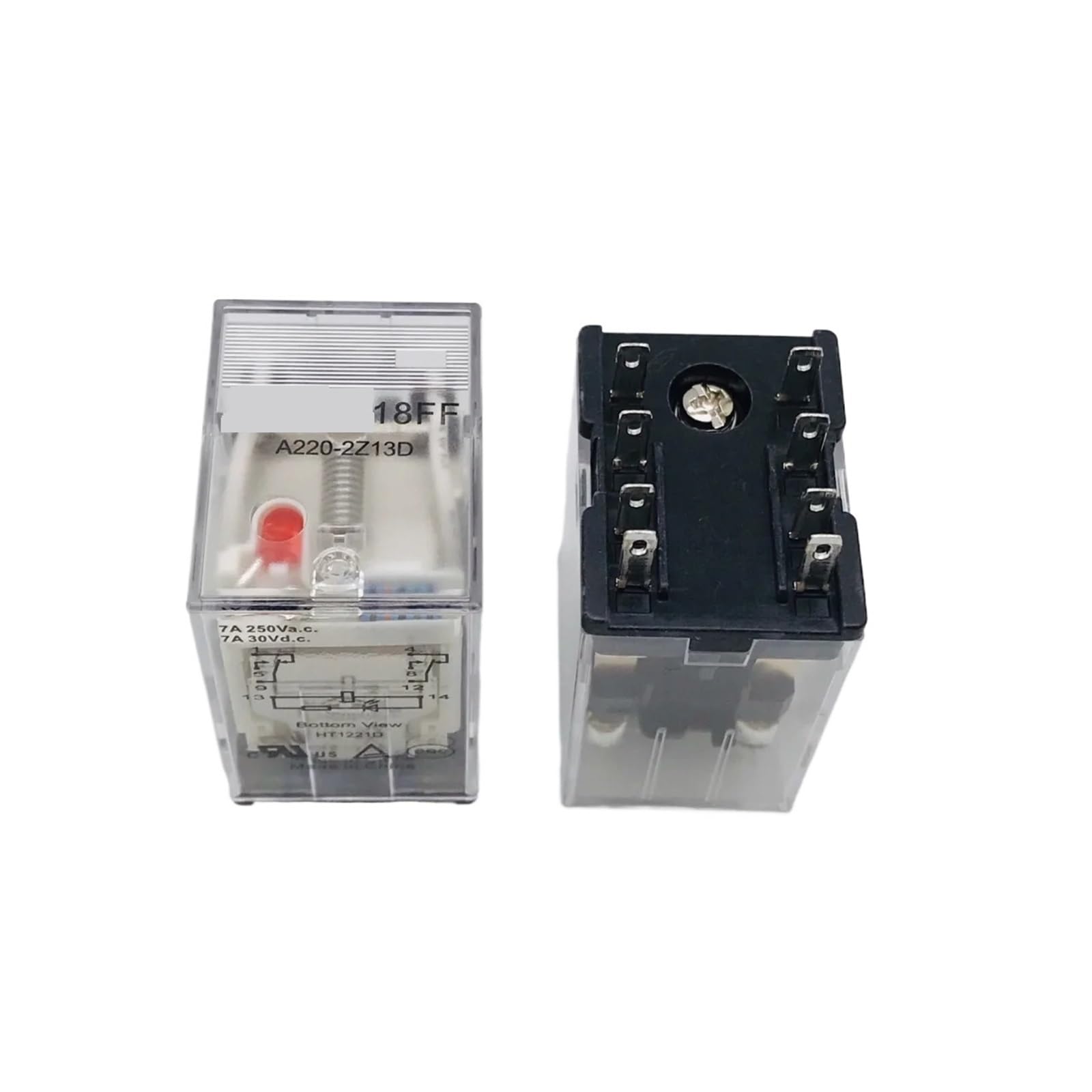 Relais intermédiaire 8 broches 220VAC pour circuit électrique HF18FF