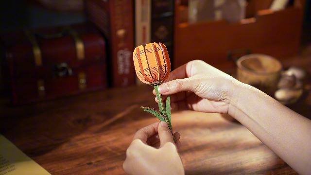 TULIPページ Amazon.com: ROBOTIME 3D Puzzle Orange Tulip TW081, DIY