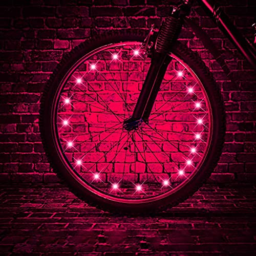 Feux à LED Pour Roues De Vélo - 2 Pièces, 7 Modes, Rechargeables, Adaptables à Tous Les Rayons