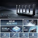 TP-Link - Archer AXE7800 Tri-Band Wi-Fi 6E Router - Black - Image 2