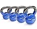Yes4All Kettlebell Sets Vinyl Coated, Weights Set Great Kettlebells Combo for Full Body Workout and Strength Training Exercise Gym Equipment Blue, 10 15 20 25 lbs