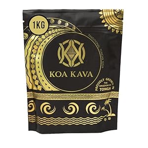 Koa Kava Kava Powder Tea – 1 Kilo (2.2 Pounds) Noble Tongan Kava Root, Pouni ONO Kava Drink for Relaxation and Good…