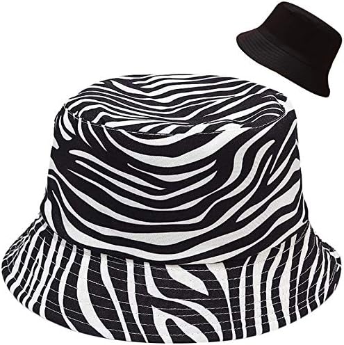 Malaxlx Cute Print Bucket Hat Beach Fisherman Hats for Women Men, Double-Side Reversible