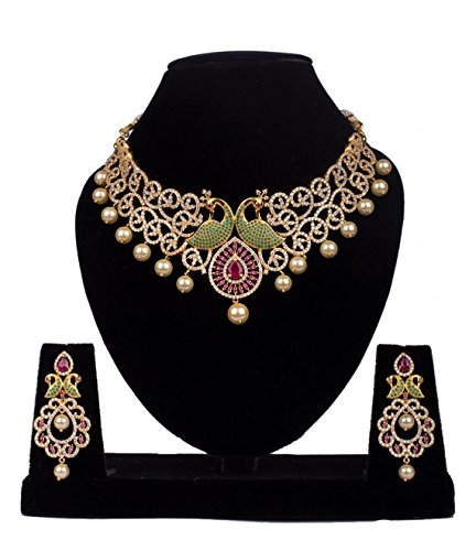Narayana Pearls Zircon Peacock Design 