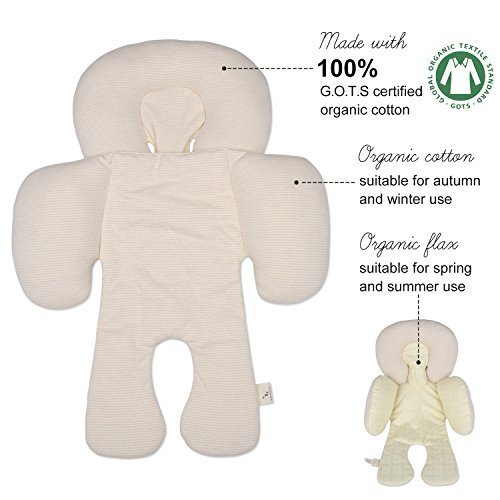 DorDor & GorGor Reversible Infant Head Support, Organic Cotton, Beige