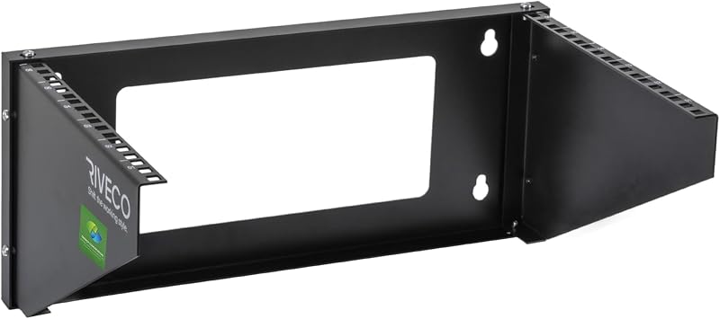 RIVECO 6U Wall Mount Rack for Network| Reinforced Heavy Load 66-99 LBS Small Server Racks Vertical & Horizontal Mounting for 19 inches IT & Studio Equipment.