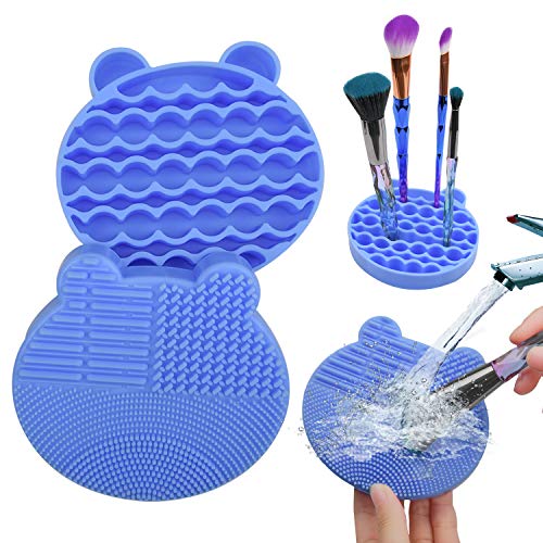 Tenmon Makeup Brush Cleaning Mat and Brush Drying Storage Stand Holder Remove Facial