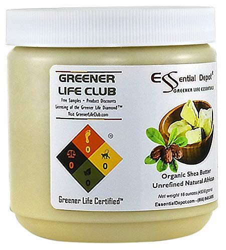 Essential Depot Shea Butter - Grade A - 16 Oz - 1 Lb - Organic - Unrefined - In Resealable Safety Sealed Hdpe Jar #TOP2