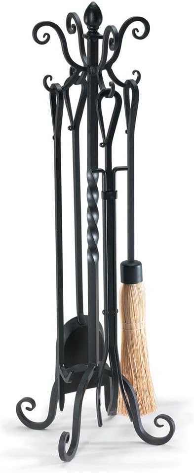 NAPA FORGEPilgrim Home and Hearth 19008 Victorian Fireplace Tool Set, Brushed, 33" H, 17 lbs, Burnished Bronze