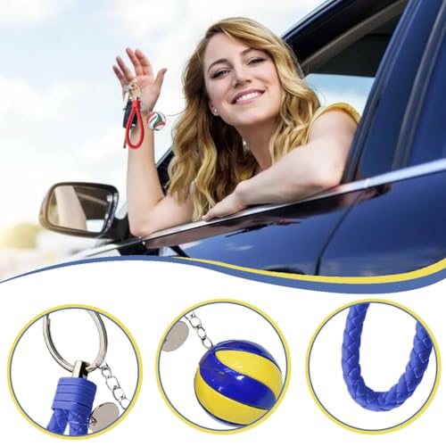 Miniatura 2 de Dwfeyoi Llavero Vóleibol, 2 Llaveros De Bolas Deportivas De Voleibol Llaveros De Bolas Deportivas Para Fiestas Favores De La Escuela Carnaval Bolsa De Regalo Para Fiestas