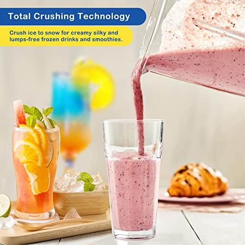 Blender Smoothie Maker, 2000W Smoothie Maker with 2 Modes, Smoothie Blender with 1.8L BPA Free Food Container, 6 Sharp Stainless Steel Blades for Smoothie, Shakes, Fruits