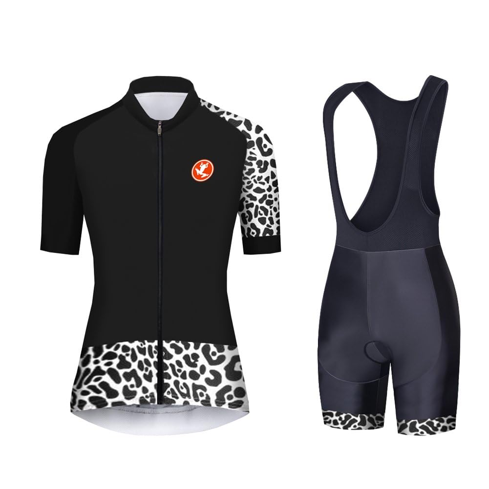 UGLY FROG Radtrikot Damen Kurzarm/Ärmellos Fahrradtrikot Weste Rennrad Bekleidung Damen Set bib Shorts XSVH03