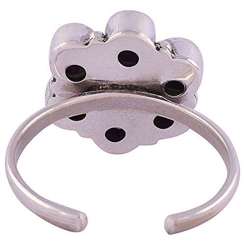 Peen Zone We Deliver The Actual Jewelry Women's 92.5-925 Sterling Emerald Ruby Toe Ring Leg Finger Rings Silver #TOP3