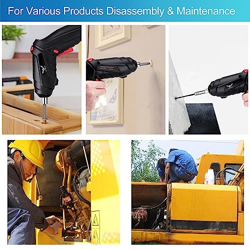 JENABOM 8 in 1 Electric Screwdriver, 3.6V Cordless Drill Screwdriver Rechargeable, 3.5N·m Max Torque Electric Screw Gun with 6 Accessory Kit, Micro USB, Front LED Light, Easy for Small Home Projects by JENABOM - Image 6