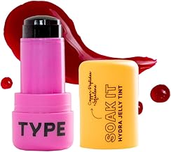 Soak It Hydra Luminous Jelly Tints For Cheeks, Lips And Eyes, Lip Stain With Squalane For Deep Hydration, Long Lasting Smudge-Proof Lip Tint For Women - Black Cherry 84