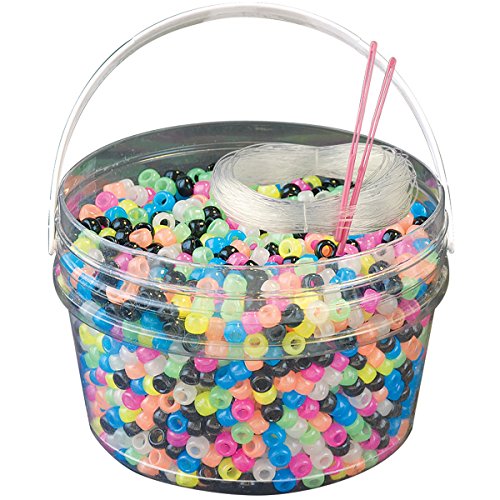 The Beadery Ultra Kandi Rave Bead Glow Bucket, Dark Multicolor