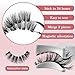 KELEAPEKER 2 Pairs Natural Magnetic Eyelashes,Reusable Magnetic Lashes Kit without Eyeliner,Magnetic Lashes Set with Applicator Makeup Tool,Wispy False Eyelashes No Glue Required(2 Pairs,Pink)