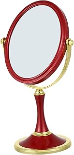 Beavorty 1pc Double Sided Makeup Mirror Double Sided Mirror Tabletop Mirror Vintage Vanity Mirror Hand Mirror Desktop Cosmetic Mirror Vanity Makeup Mirror Double-Sided Makeup Mirror Abs Red